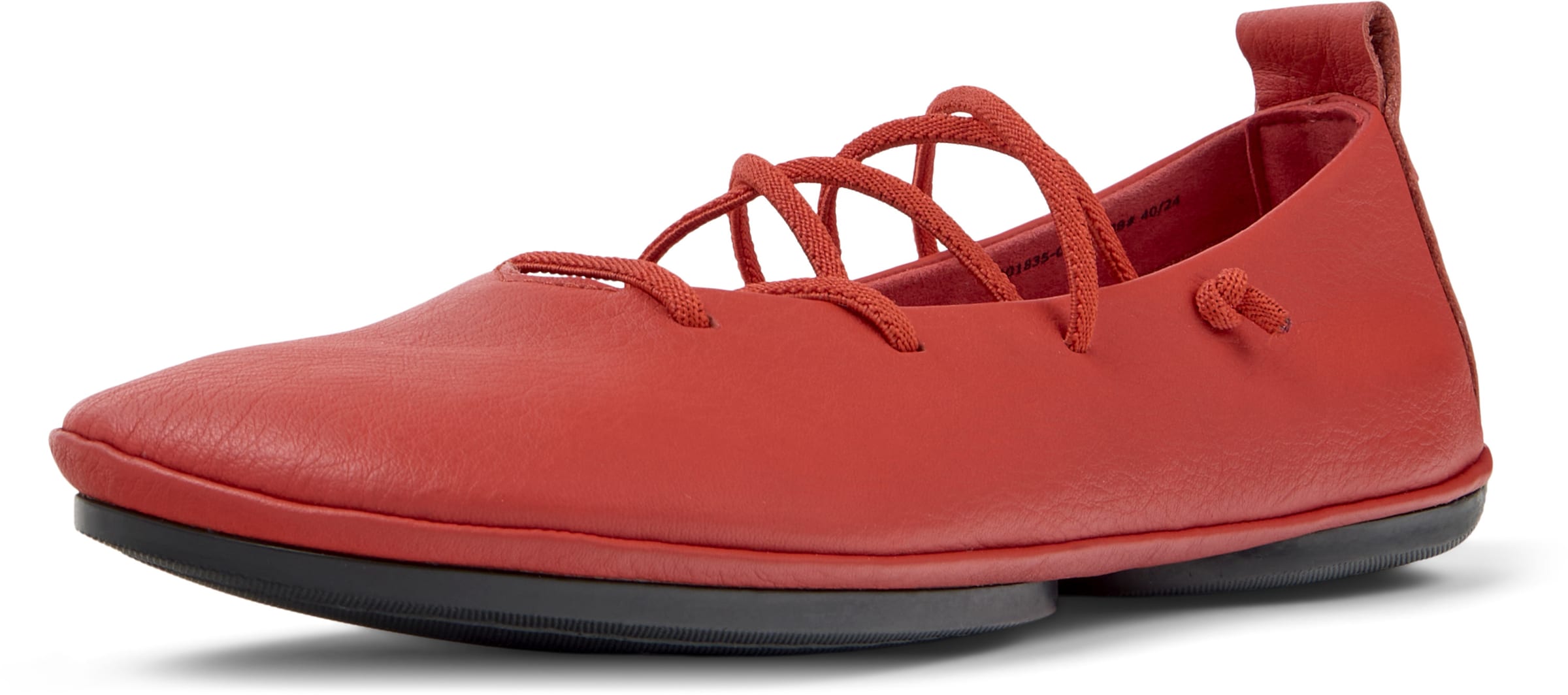 CAMPER Ballerina met riempjes 'Right Nina' in Rood: voorkant