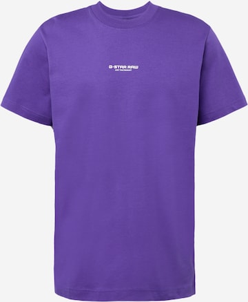 T-Shirt G-Star RAW en violet : devant