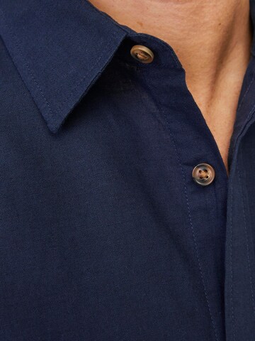 JACK & JONES Comfort fit Button Up Shirt 'JJESummer' in Blue