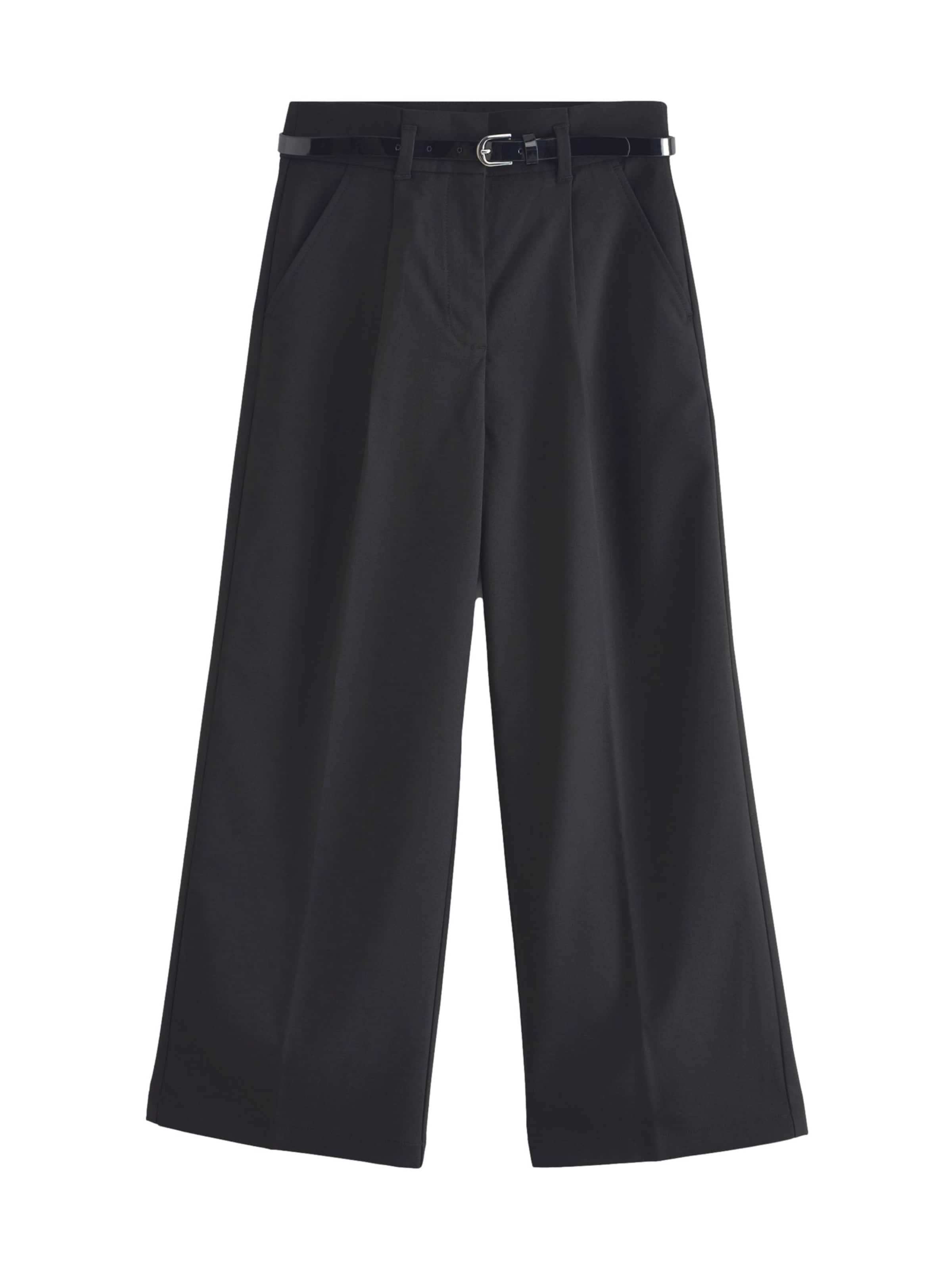 Next Wide leg Byxa i svart: framsida