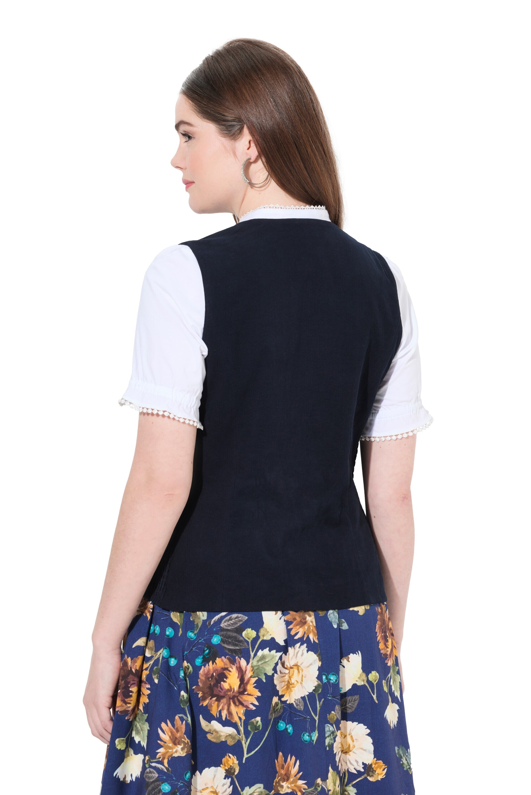 Ulla Popken Trachtenbluse in Blau