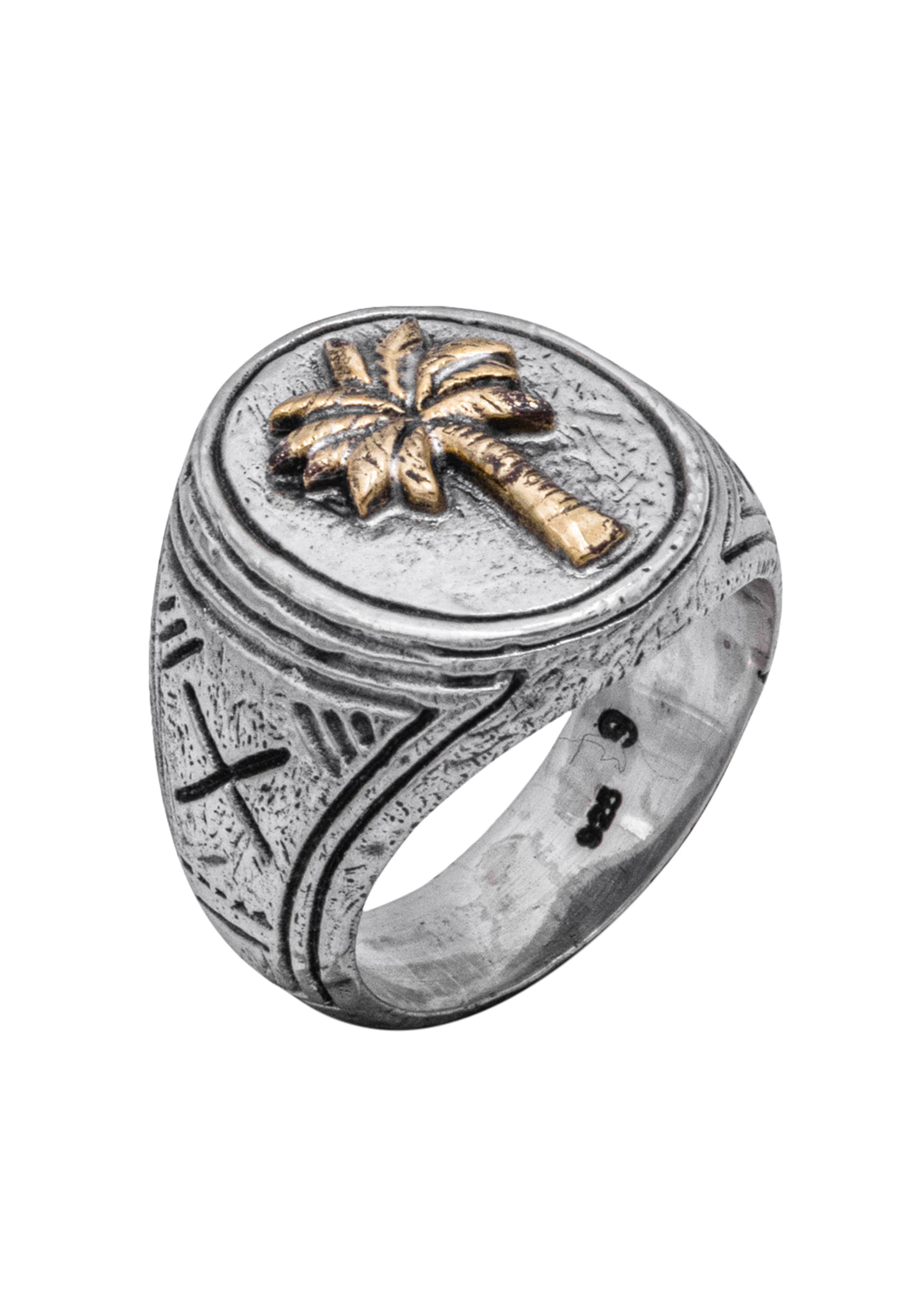 Haze&Glory Ring 'Palmlover' in Silber: Vorderseite