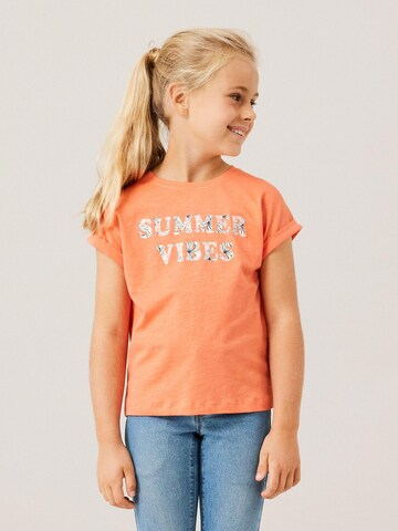 T-Shirt 'Famma' NAME IT en orange : devant