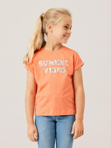 T-Shirt 'Famma' NAME IT en orange : devant