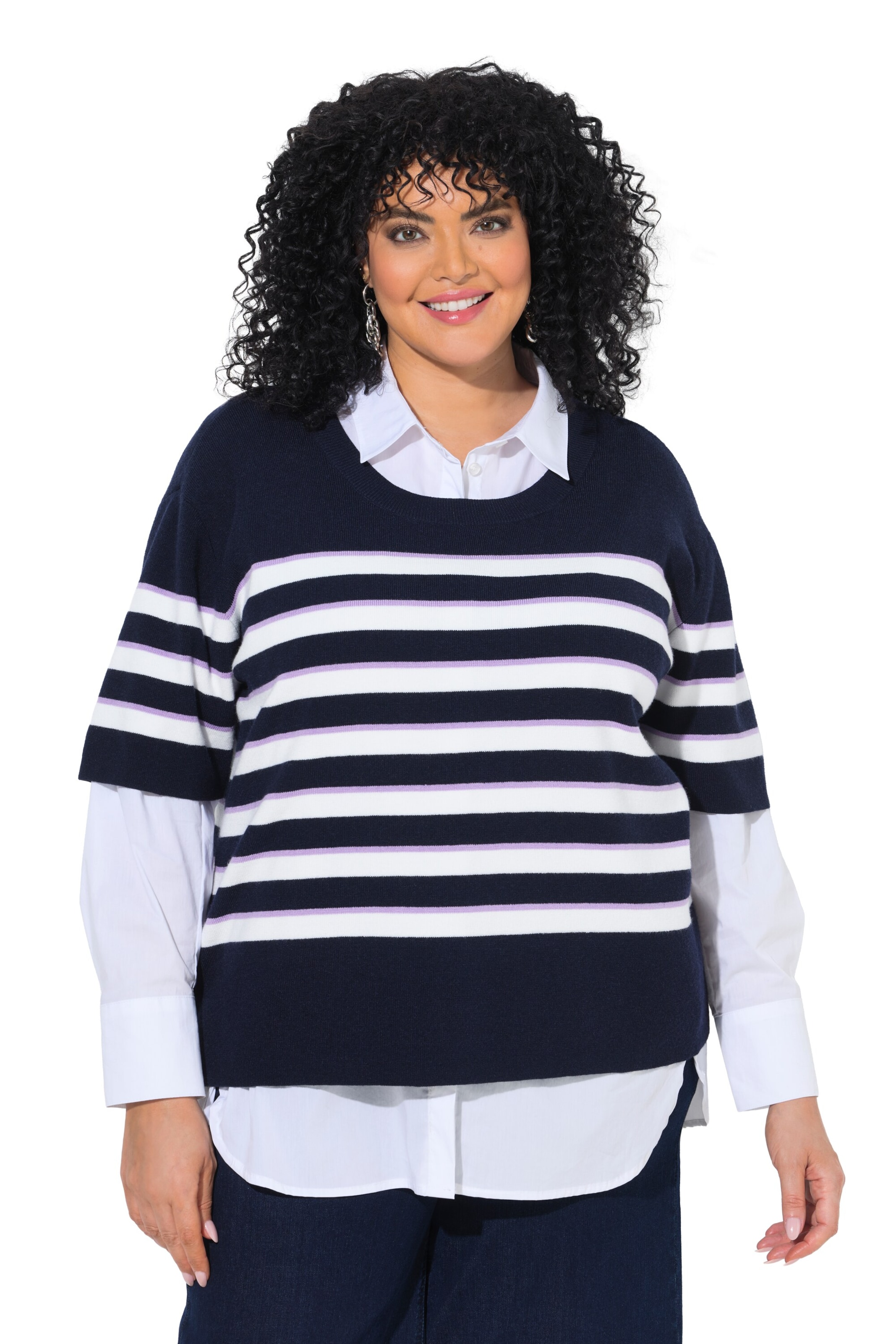 Ulla Popken Pullover in Blau: Vorderseite