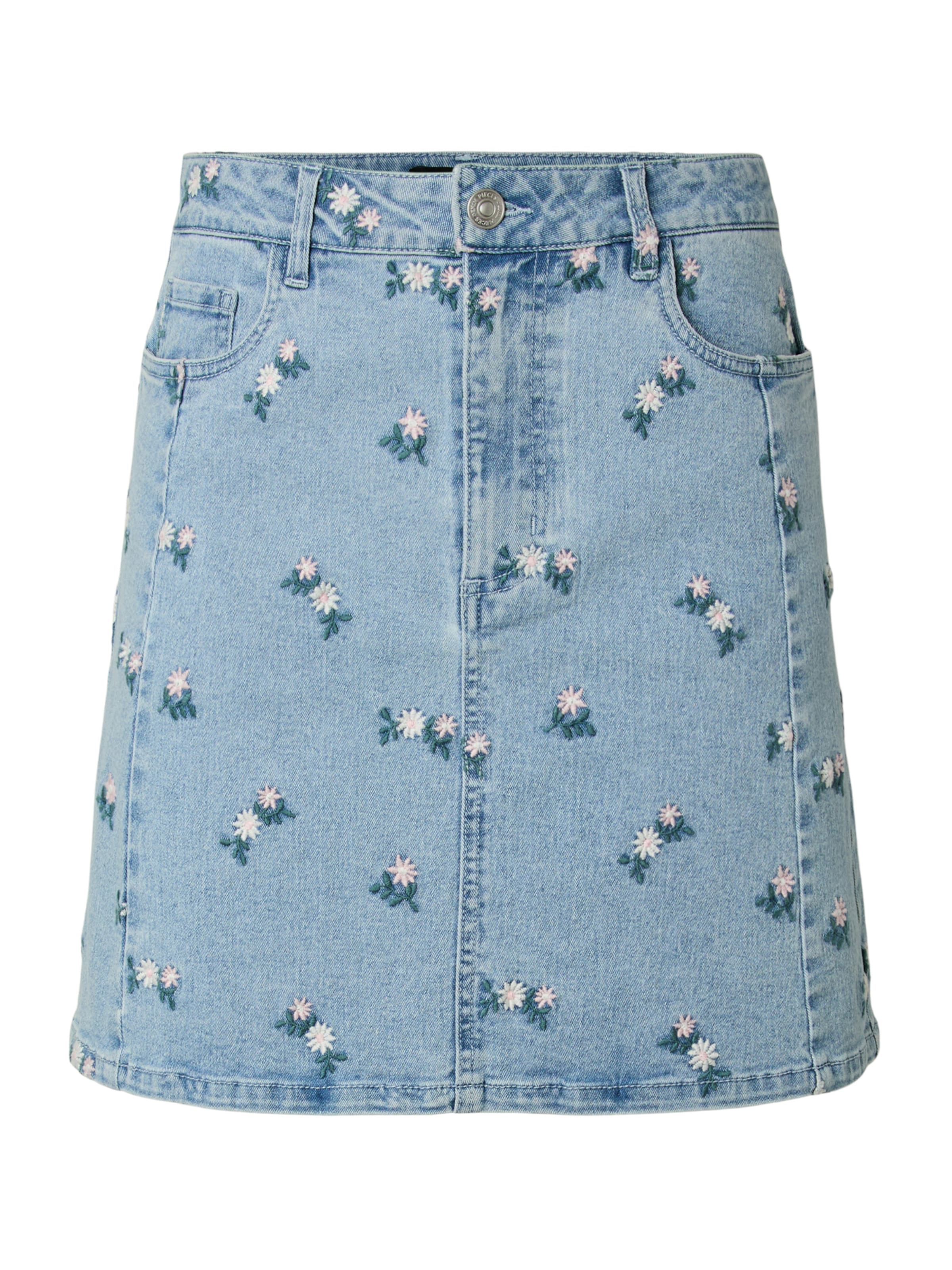 PIECES Skirt 'PCFlora' in Blue: front