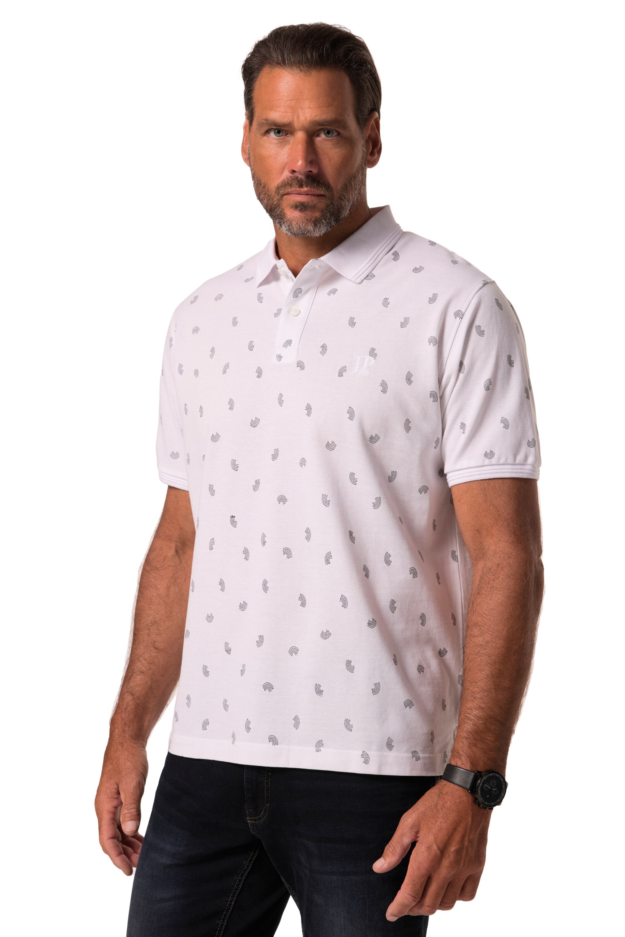 JP1880 Shirt in Wit: voorkant