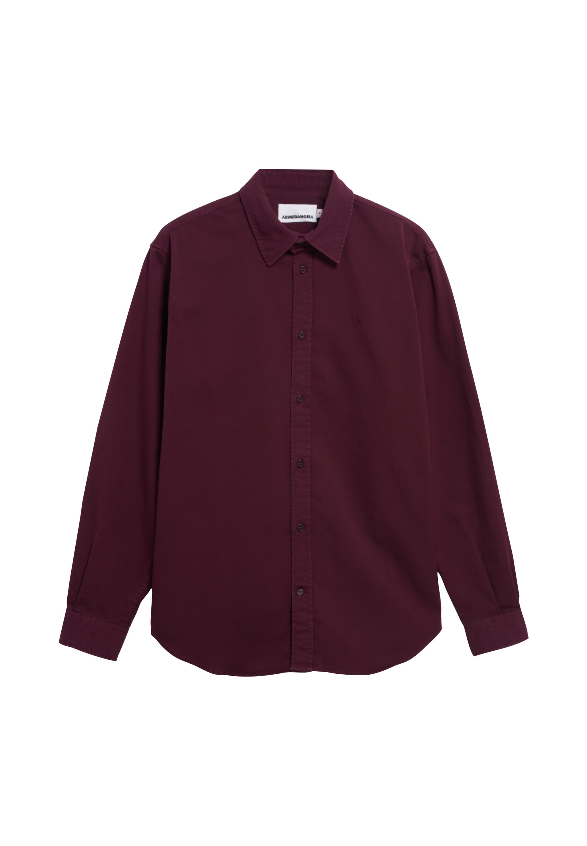 ARMEDANGELS Comfort fit Button Up Shirt 'GIAALO' in Red: front