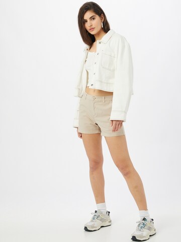 KnowledgeCotton Apparel Regular Shorts 'Willow' in Beige