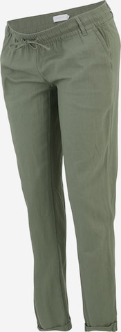 Regular Pantalon 'Beach' MAMALICIOUS en vert : devant