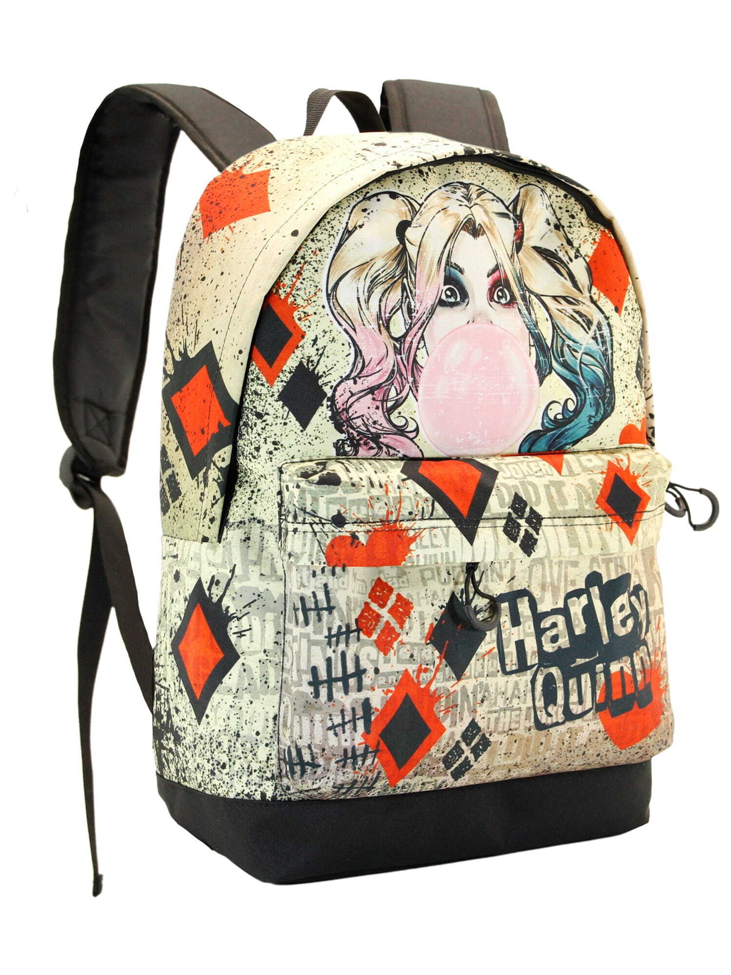Warner Bros Backpack 'Harley Quinn' in Beige