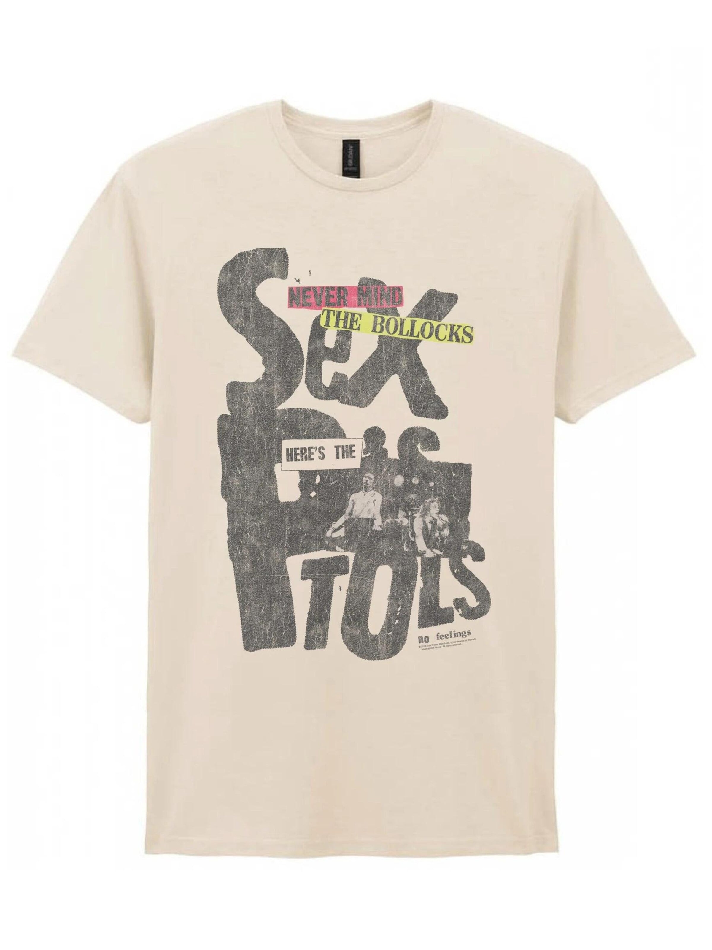 Sex Pistols Shirt 'Sex Pistols Here¨s The Sex Pistols T-Shirt' in White: front
