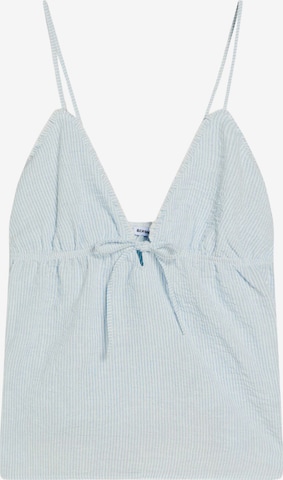 Bershka Top | modra barva: sprednja stran