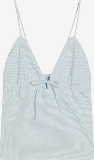 Bershka Toppi värissä vaaleansininen / valkoinen, Tuotenäkymä