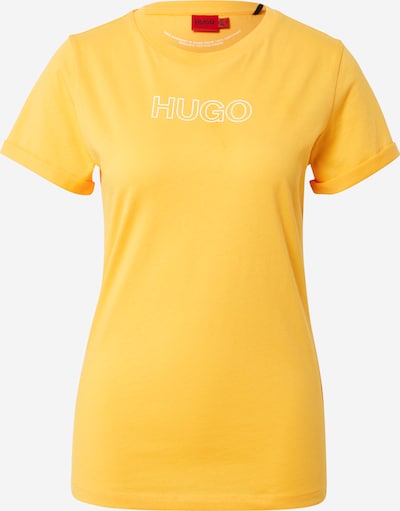 HUGO Shirt in gelb / weiß, Produktansicht