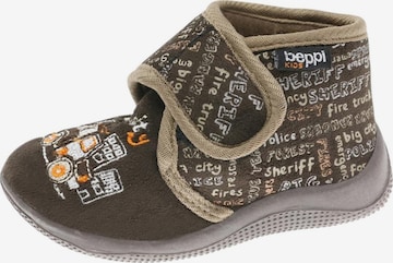 Beppi Hausschuh 'Indoor Shoe' in Braun: Vorderseite