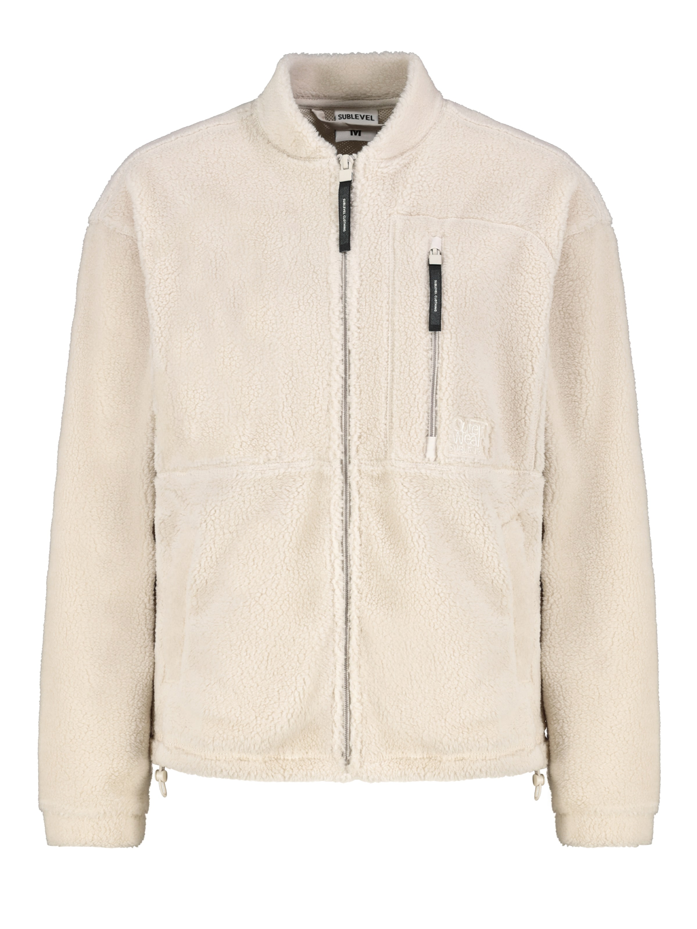 Sublevel Fleece jas in Beige: voorkant