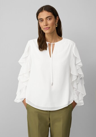 Camicia da donna di s.Oliver BLACK LABEL in bianco: frontale