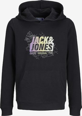 Jack & Jones Junior Sweatshirt 'Map' in Black: front