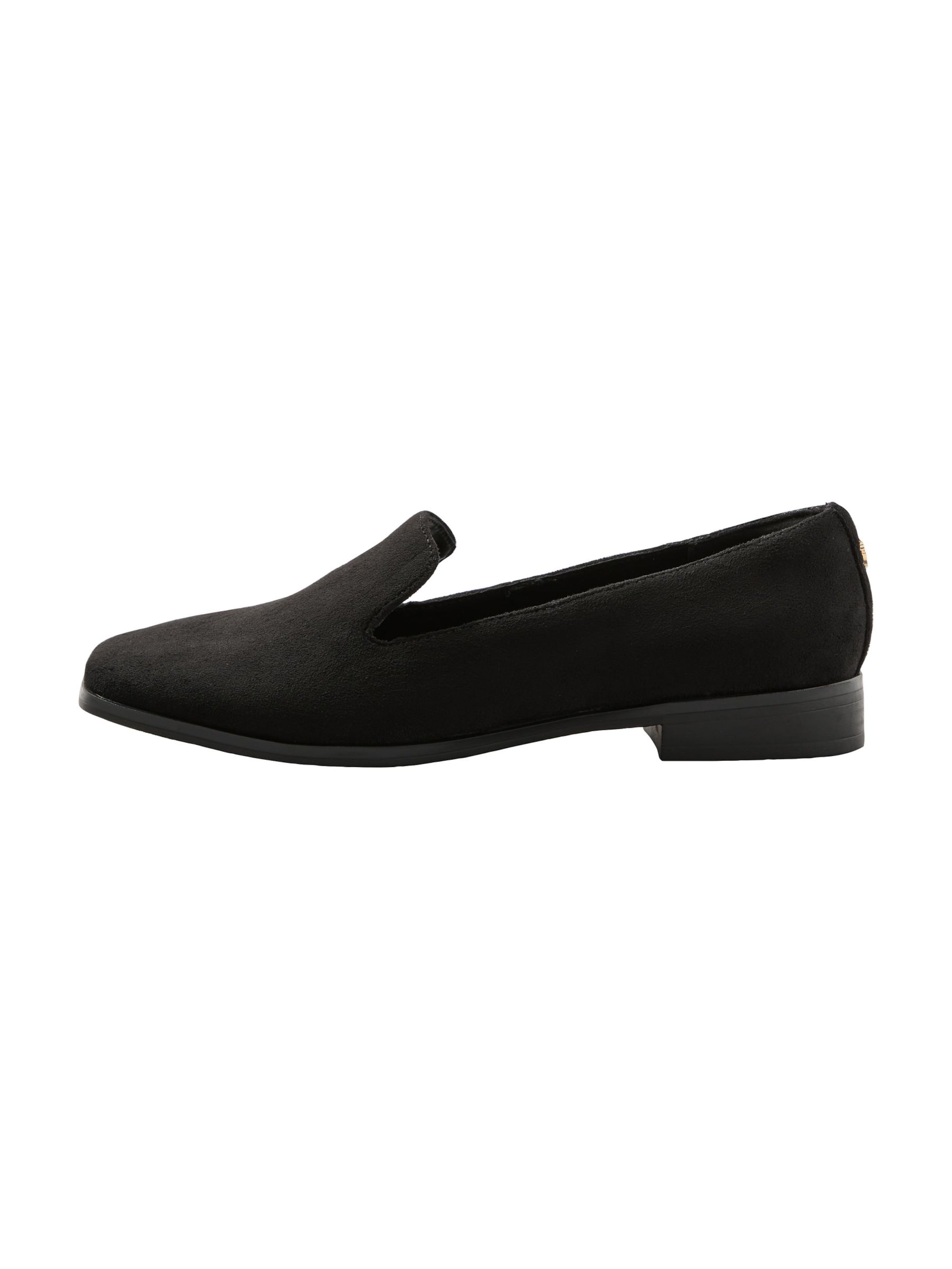 Chaussure basse love & roses en noir : devant