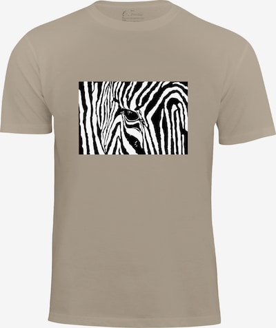 Cotton Prime Camisa 'Black & White Zebra Eye' em bege / preto / branco, Vista do artigo