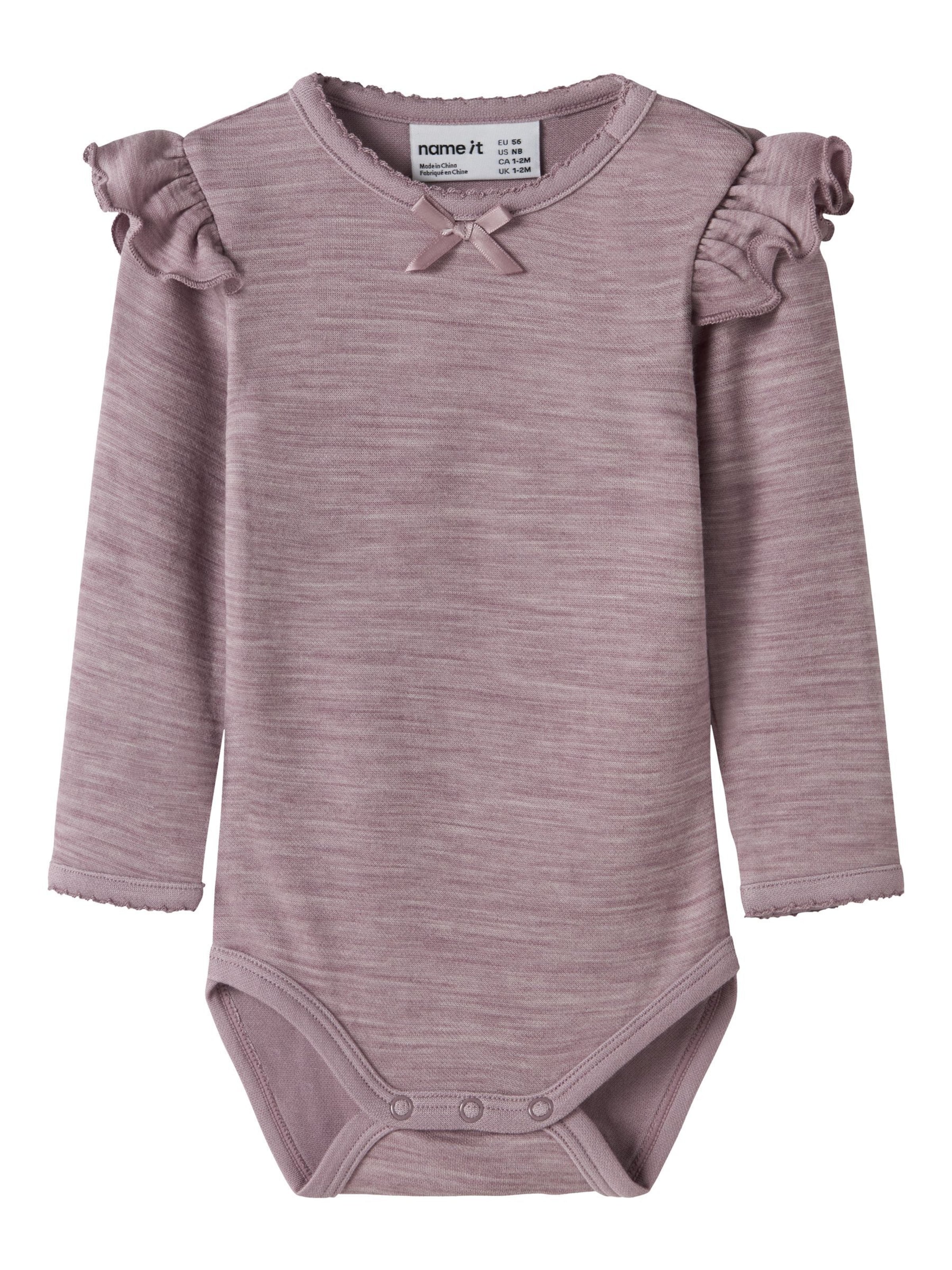 Tutina / body per bambino di NAME IT in lilla: frontale