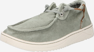MUSTANG Moccasins in Green: front