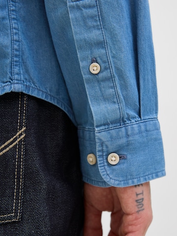 JACK & JONES Regular fit Button Up Shirt 'JJEPerfect' in Blue