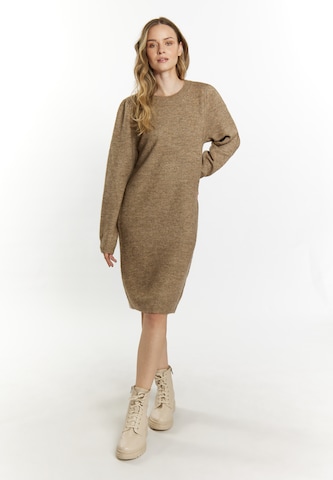 DreiMaster Vintage Knit dress 'Incus' in Brown