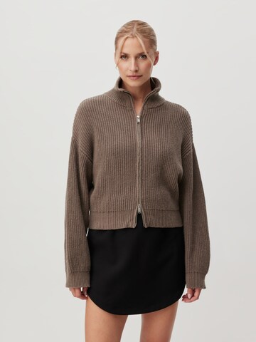 LeGer by Lena Gercke Knit Cardigan 'Cindy' in Brown: front