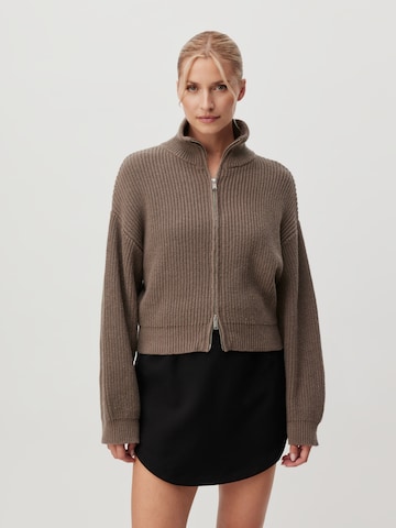 LeGer by Lena Gercke Knit Cardigan 'Cindy' in Brown: front