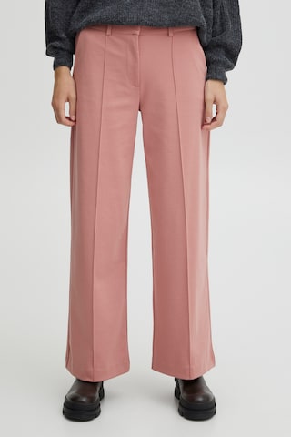 ICHI Wide leg Pants 'KATE' in Pink: front