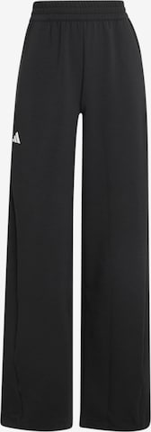 ADIDAS PERFORMANCE - Loosefit Calças de desporto 'COVER UP' em preto: frente