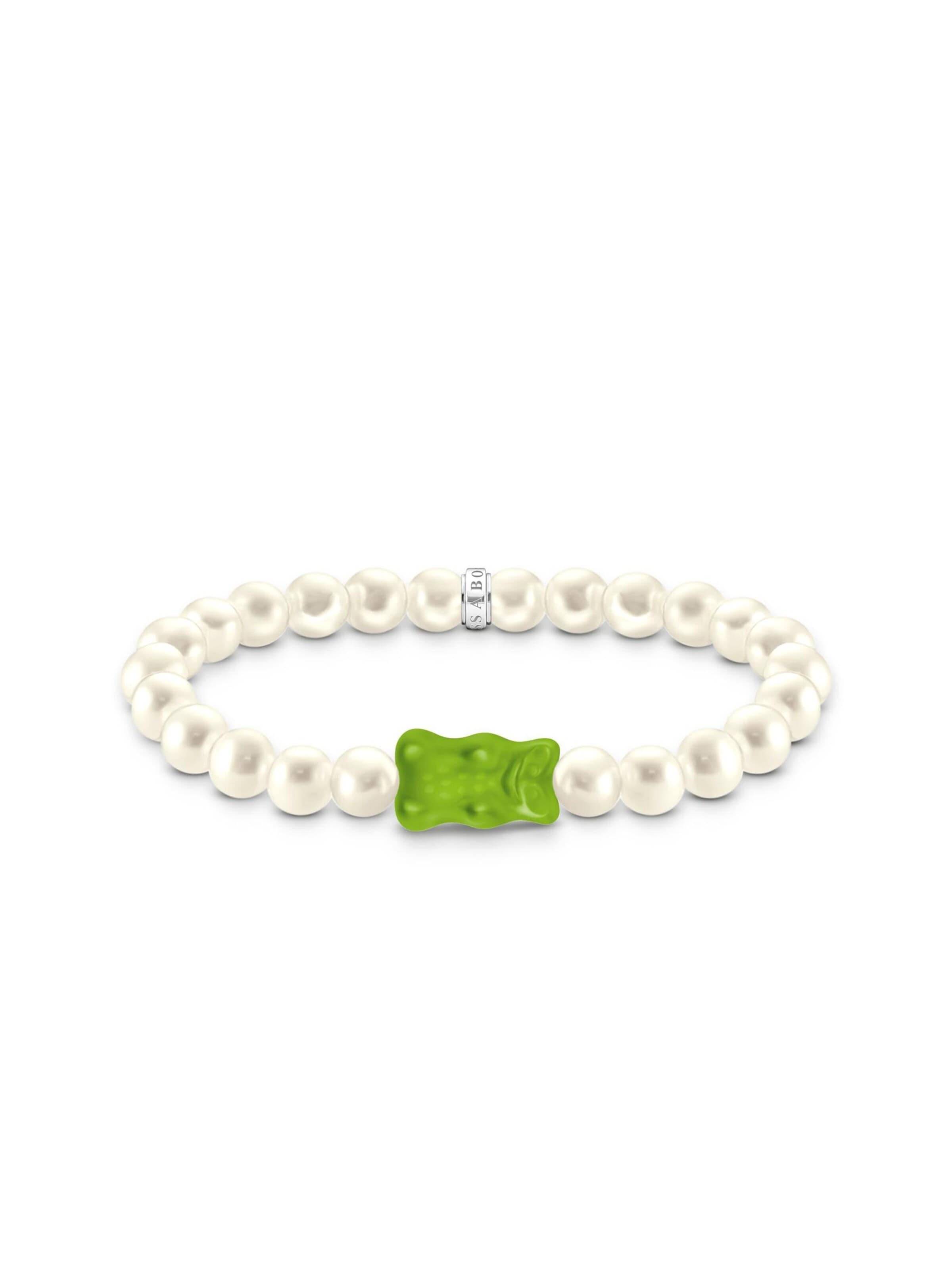 Bracelet 'Armband HARIBO Perle & Grüner Goldbär' Thomas Sabo en vert : devant