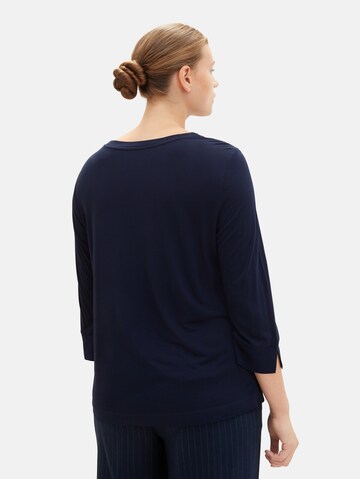 T-shirt Tom Tailor Women + en bleu