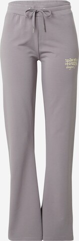 Ed Hardy Flared Trousers in Grey: front