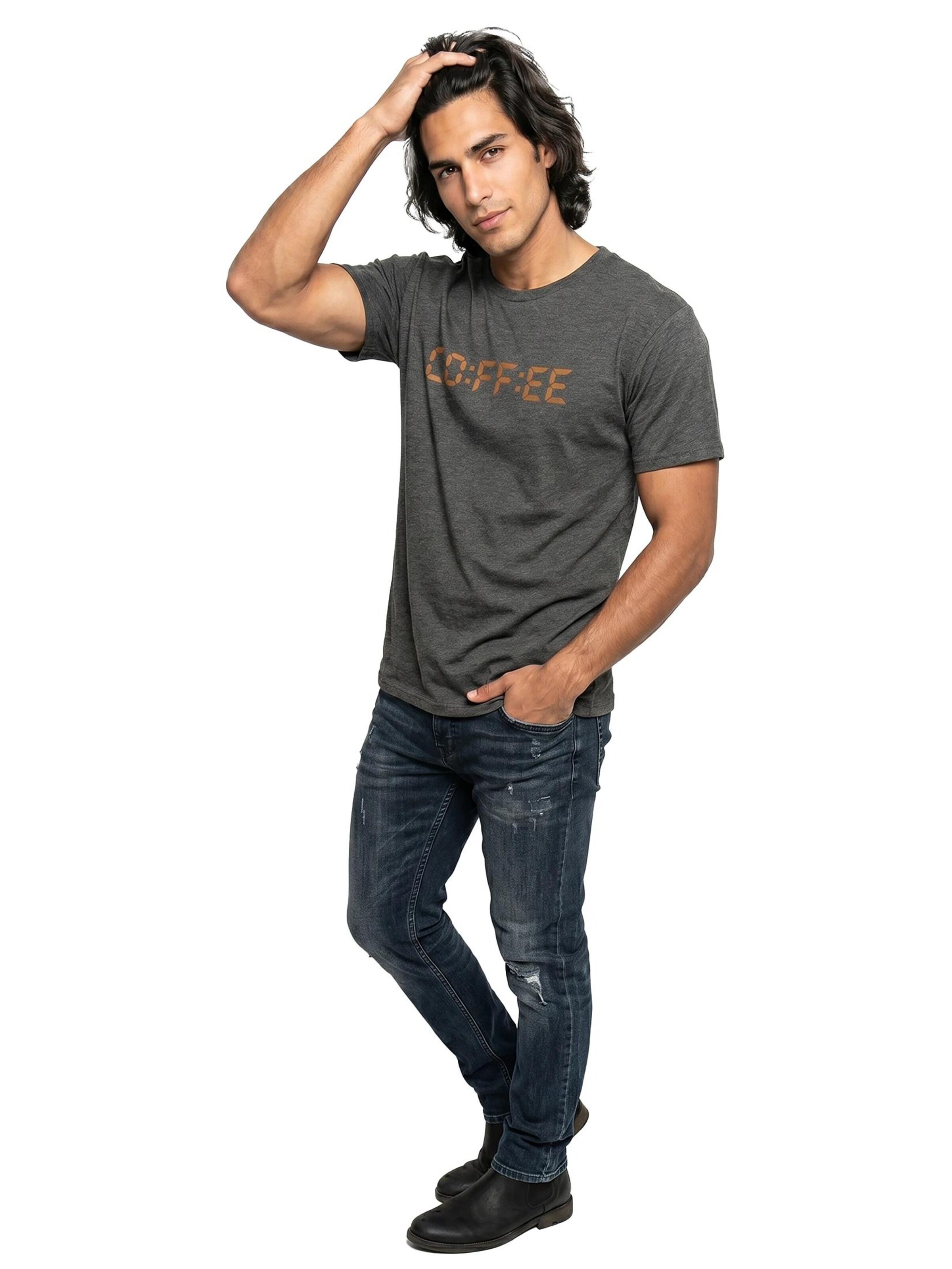 MAKAYA Shirt 'Coffee Time' in Grey