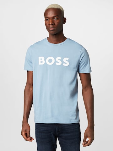 BOSS Orange T-shirt 'Thinking 1' i blå: framsida