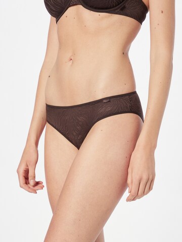 Calvin Klein Underwear - Cueca 'Sheer Marquisette' em castanho: frente