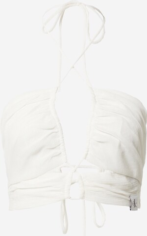 Calvin Klein Jeans Top in Wit: voorkant