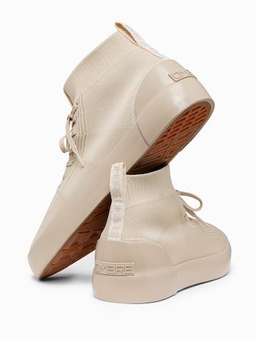 Ombre Sneakers hoog in Beige