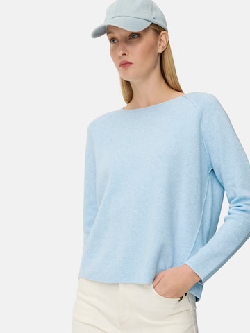 CAMEL ACTIVE Strickpullover mit Rundhalsausschnitt in Blau