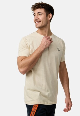 T-Shirt 'Ansel' INDICODE JEANS en beige
