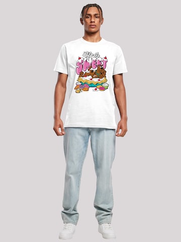 T-Shirt 'Life Is Sweet' F4NT4STIC en blanc