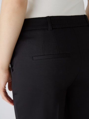 OUI Slim fit Trousers with creases 'FEYLIA' in Black