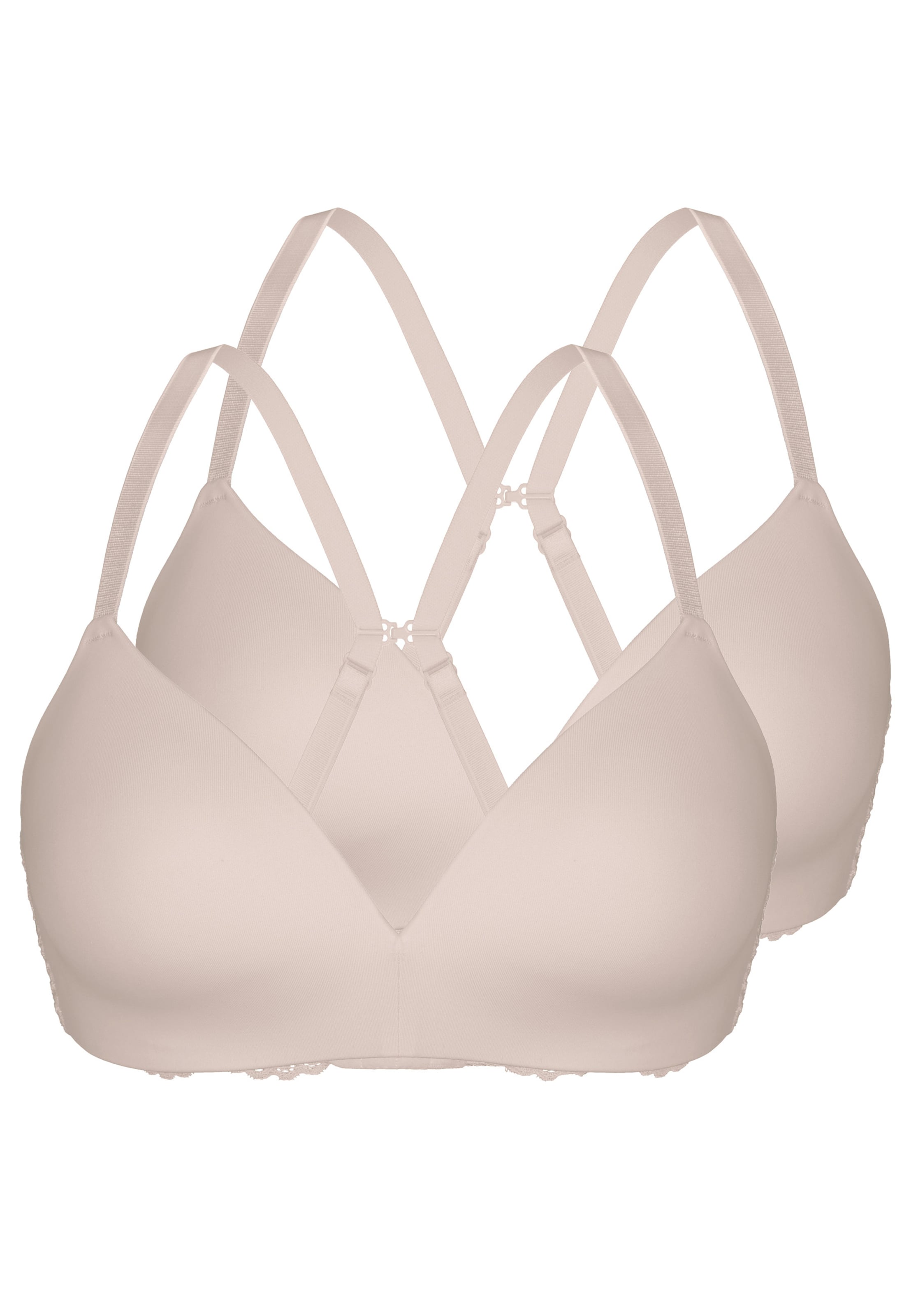 sassa T-shirt BH 'CLASSIC LACE' in Beige: voorkant