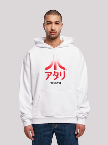 F4NT4STIC Sweatshirt 'Atari Tokyo Retro Arcade Games' in Wit: voorkant