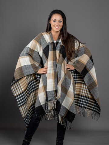 COLLEZIONE ALESSANDRO Cape 'Bella' in Beige: front