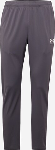 Regular Pantalon de sport UNDER ARMOUR en gris : devant