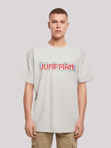 F4NT4STIC Shirt 'Jumpman C64 Retro Gaming SEVENSQUARED' in Grey: front